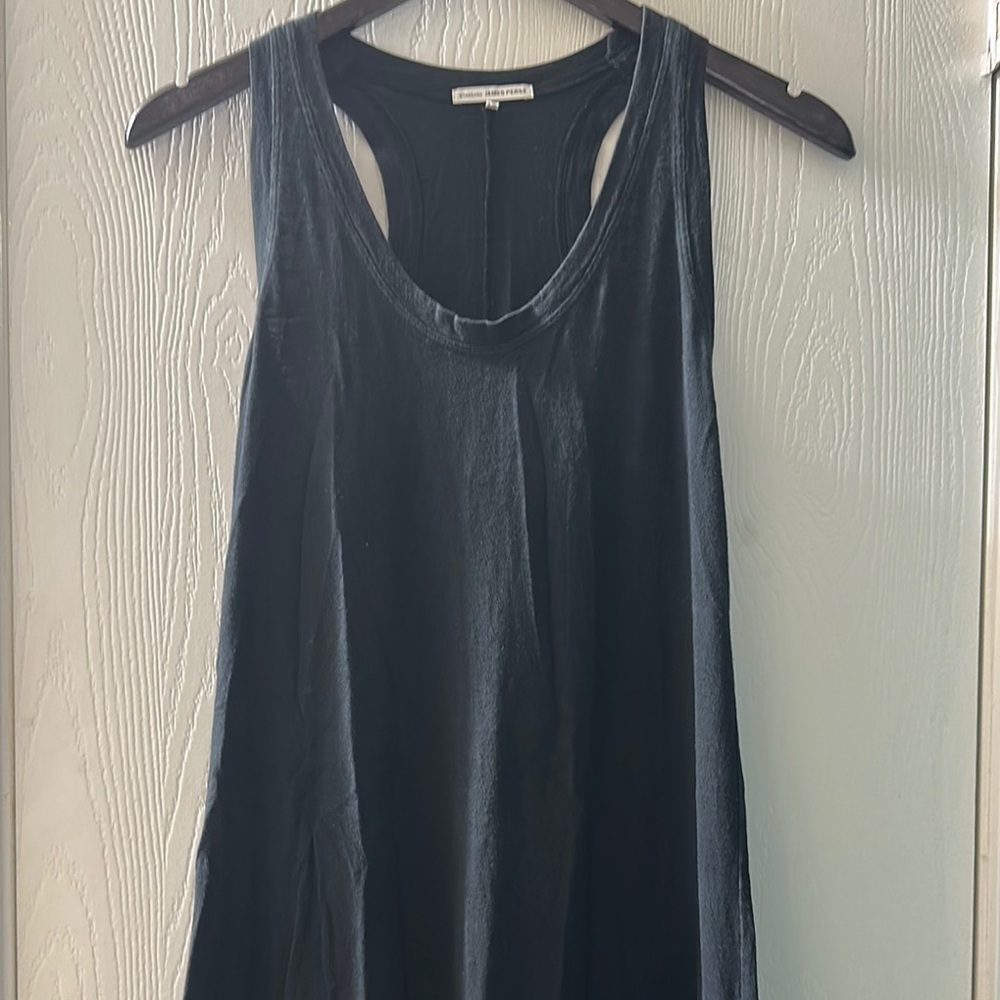 James Perse Black Sleeveless Racerback Maxi Dress